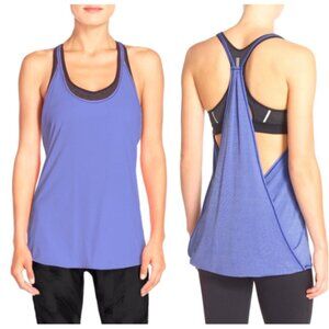NWT Zella Her Racerback Tank Top Shirt Womens Large Blue Sleeveless Yoga NEW
